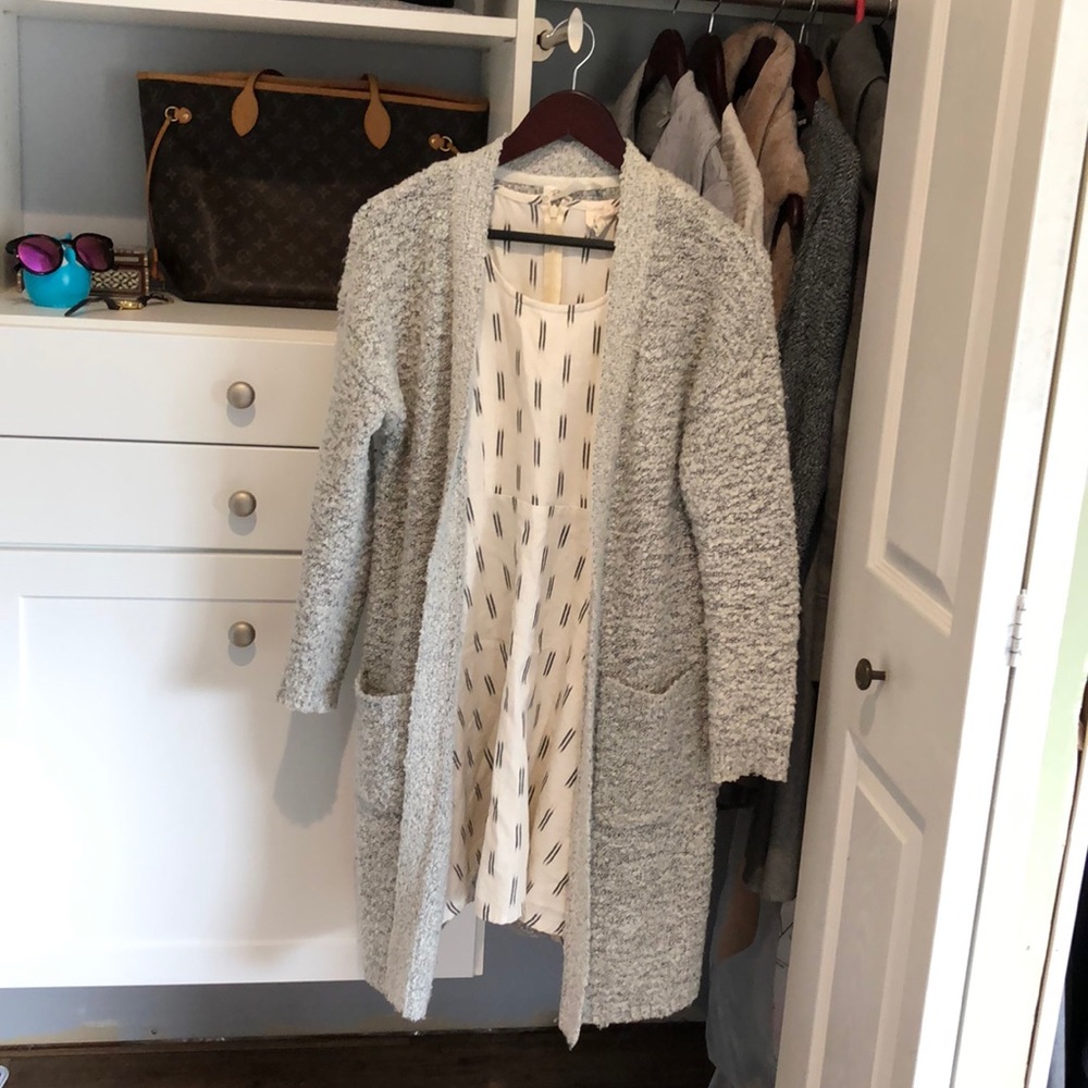 Duster length sweater